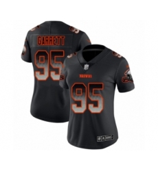 Women's Cleveland Browns #95 Myles Garrett Limited Black Smoke Fashion Football Jersey Women's Cleveland Browns #95 Myles Garrett Limited Black Smoke Fashion Football Jersey