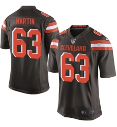 Men's Nike Cleveland Browns #63 Marcus Martin Game Brown Team Color NFL Jersey