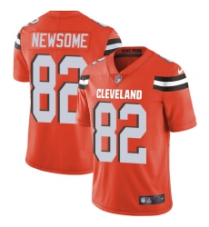 Men's Nike Cleveland Browns #82 Ozzie Newsome Orange Alternate Vapor Untouchable Limited Player NFL Jersey