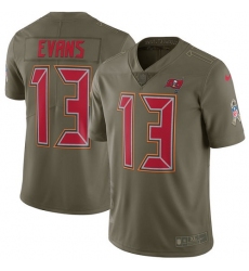 Men's Nike Tampa Bay Buccaneers #13 Mike Evans Limited Olive 2017 Salute to Service NFL Jersey Men's Nike Tampa Bay Buccaneers #13 Mike Evans Limited Olive 2017 Salute to Service NFL Jersey