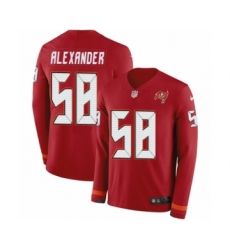 Youth Nike Tampa Bay Buccaneers #58 Kwon Alexander Limited Red Therma Long Sleeve NFL Jersey