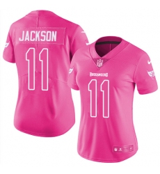 Women's Nike Tampa Bay Buccaneers #11 DeSean Jackson Limited Pink Rush Fashion NFL Jersey