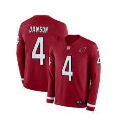 Men's Nike Arizona Cardinals #4 Phil Dawson Limited Red Therma Long Sleeve NFL Jersey