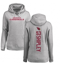 NFL Women's Nike Arizona Cardinals #53 A.Q. Shipley Ash Backer Pullover Hoodie