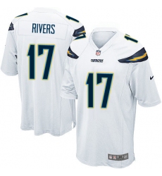 Men's Nike Los Angeles Chargers #17 Philip Rivers Game White NFL Jersey