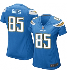 Women's Nike Los Angeles Chargers #85 Antonio Gates Game Electric Blue Alternate NFL Jersey
