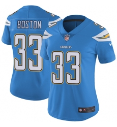 Women's Nike Los Angeles Chargers #33 Tre Boston Electric Blue Alternate Vapor Untouchable Limited Player NFL Jersey