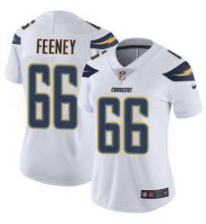 Women's Nike Los Angeles Chargers #66 Dan Feeney White Vapor Untouchable Limited Player NFL Jersey