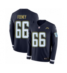 Youth Nike Los Angeles Chargers #66 Dan Feeney Limited Navy Blue Therma Long Sleeve NFL Jersey
