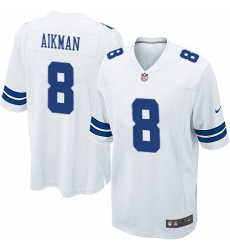 Men's Nike Dallas Cowboys #8 Troy Aikman Game White NFL Jersey