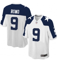 Youth Nike Dallas Cowboys #9 Tony Romo Limited White Throwback Alternate NFL Jersey