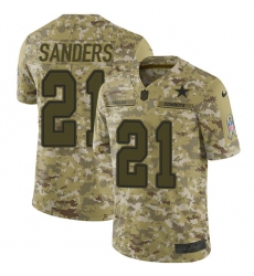 Men's Nike Dallas Cowboys #21 Deion Sanders Limited Camo 2018 Salute to Service NFL Jersey