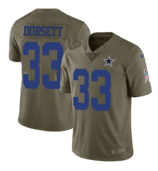 Men's Nike Dallas Cowboys #33 Tony Dorsett Limited Olive 2017 Salute to Service NFL Jersey