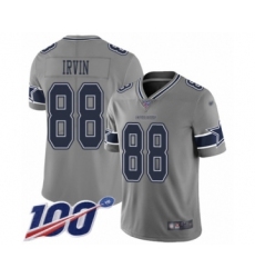 Men's Dallas Cowboys #88 Michael Irvin Limited Gray Inverted Legend 100th Season Football Jersey