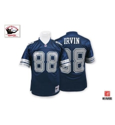 Mitchell And Ness Dallas Cowboys #88 Michael Irvin Authentic Navy Blue Throwback NFL Jersey