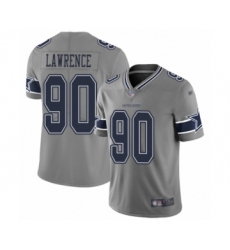 Youth Dallas Cowboys #90 DeMarcus Lawrence Limited Gray Inverted Legend Football Jersey