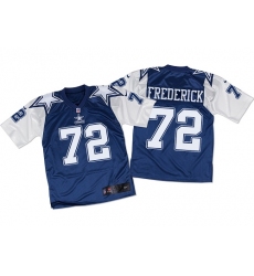 Men's Nike Dallas Cowboys #72 Travis Frederick Elite Navy/White Throwback NFL Jersey