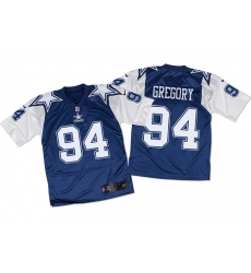 Men's Nike Dallas Cowboys #94 Randy Gregory Elite Navy/White Throwback NFL Jersey
