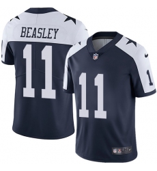 Men's Nike Dallas Cowboys #11 Cole Beasley Navy Blue Throwback Alternate Vapor Untouchable Limited Player NFL Jersey