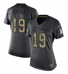 Women's Nike Dallas Cowboys #19 Brice Butler Limited Black 2016 Salute to Service NFL Jersey