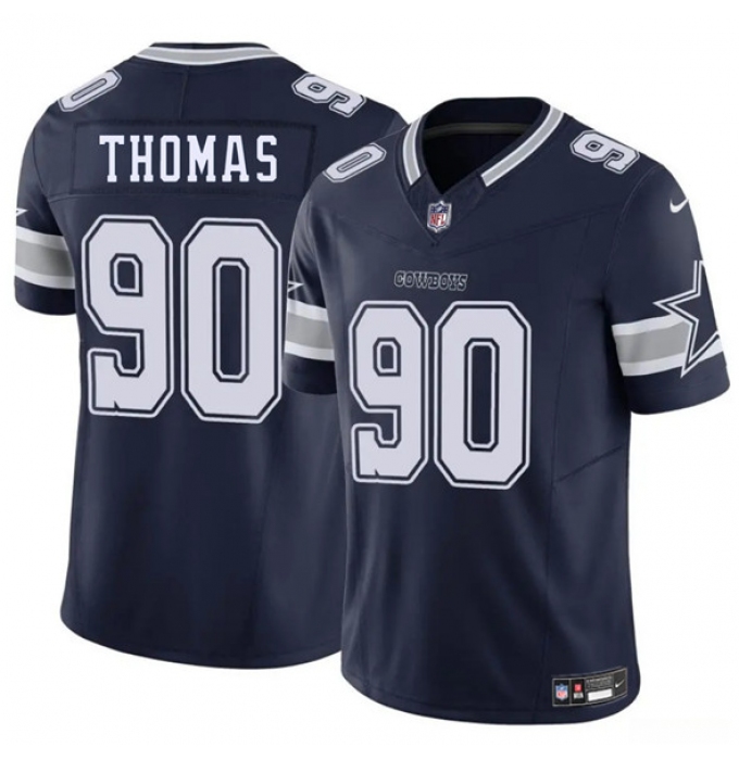 Men's Dallas Cowboys #90 Solomon Thomas Navy 2025 F.U.S.E. Vapor Untouchable Limited Football Stitched Jersey