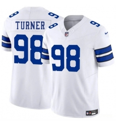 Men's Dallas Cowboys #98 Payton Turner White 2025 F.U.S.E. Vapor Untouchable Limited Football Stitched Jersey