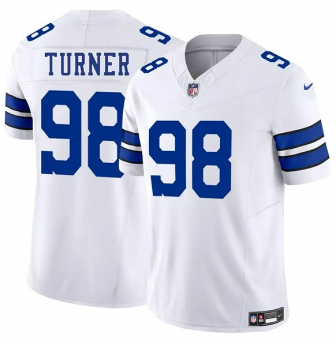 Men's Dallas Cowboys #98 Payton Turner White 2025 F.U.S.E. Vapor Untouchable Limited Football Stitched Jersey