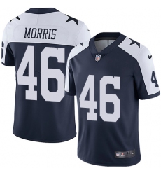 Men's Nike Dallas Cowboys #46 Alfred Morris Navy Blue Throwback Alternate Vapor Untouchable Limited Player NFL Jersey