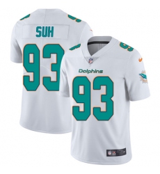 Youth Nike Miami Dolphins #93 Ndamukong Suh Elite White NFL Jersey