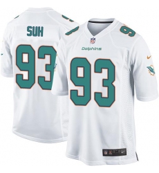 Youth Nike Miami Dolphins #93 Ndamukong Suh Game White NFL Jersey