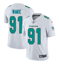 Youth Nike Miami Dolphins #91 Cameron Wake Elite White NFL Jersey