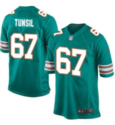 Men's Nike Miami Dolphins #67 Laremy Tunsil Game Aqua Green Alternate NFL Jersey
