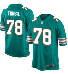 Youth Nike Miami Dolphins #78 Laremy Tunsil Game Aqua Green Alternate NFL Jersey
