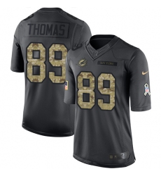Youth Nike Miami Dolphins #89 Julius Thomas Limited Black 2016 Salute to Service NFL Jersey