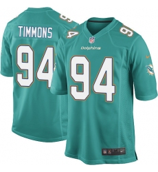 Men's Nike Miami Dolphins #94 Lawrence Timmons Game Aqua Green Team Color NFL Jersey