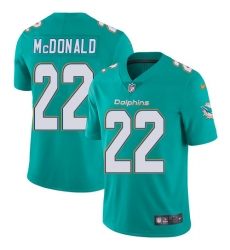 Men's Nike Miami Dolphins #22 T.J. McDonald Aqua Green Team Color Vapor Untouchable Limited Player NFL Jersey