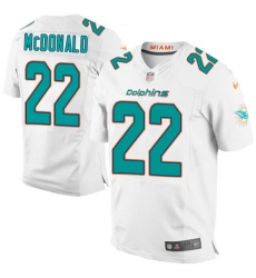 Men's Nike Miami Dolphins #22 T.J. McDonald Elite White NFL Jersey