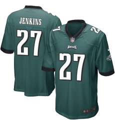 Men's Nike Philadelphia Eagles #27 Malcolm Jenkins Game Midnight Green Team Color NFL Jersey