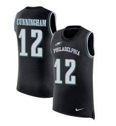 Men's Nike Philadelphia Eagles #12 Randall Cunningham Limited Black Rush Player Name & Number Tank Top NFL Jersey