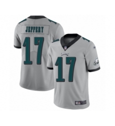 Men's Philadelphia Eagles #17 Alshon Jeffery Limited Silver Inverted Legend Football Jersey