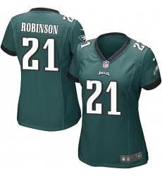 Women's Nike Philadelphia Eagles #21 Patrick Robinson Game Midnight Green Team Color NFL Jersey