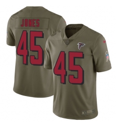 Youth Nike Atlanta Falcons #45 Deion Jones Limited Olive 2017 Salute to Service NFL Jersey