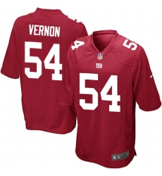 Men's Nike New York Giants #54 Olivier Vernon Game Red Alternate NFL Jersey