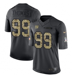 Men's Nike New York Giants #99 Robert Thomas Limited Black 2016 Salute to Service NFL Jersey