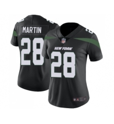 Women's New York Jets #28 Curtis Martin Black Alternate Vapor Untouchable Limited Player Football Jersey