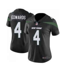 Women's New York Jets #4 Lac Edwards Black Alternate Vapor Untouchable Limited Player Football Jersey