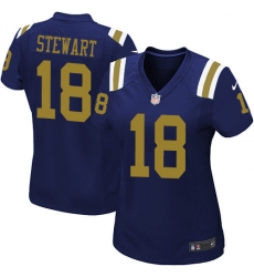 Women's Nike New York Jets #18 ArDarius Stewart Game Navy Blue Alternate NFL Jersey