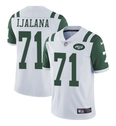 Men's Nike New York Jets #71 Ben Ijalana White Vapor Untouchable Limited Player NFL Jersey