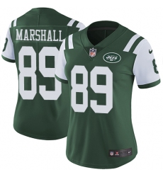 Women's Nike New York Jets #89 Jalin Marshall Green Team Color Vapor Untouchable Limited Player NFL Jersey