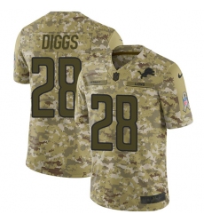 Men's Nike Detroit Lions #28 Quandre Diggs Limited Camo 2018 Salute to Service NFL Jersey